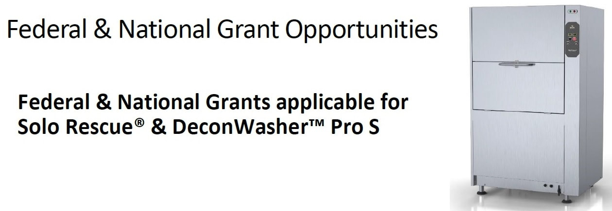 Federal Grants for Solo Rescue DeconWasher Pro S